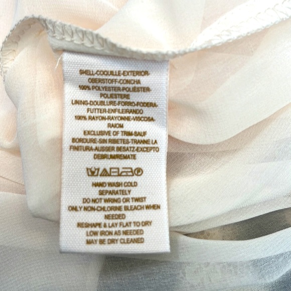 Free People Semi-Sheer Chiffon Lace Ruffle Front Dress, Cream, size 2 - Picture 10 of 10